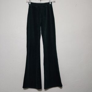 Urban Outfitters Velour Ribbed Flare Pant